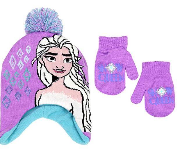 Disney Little Girl's Frozen Winter Hat and Glove Set