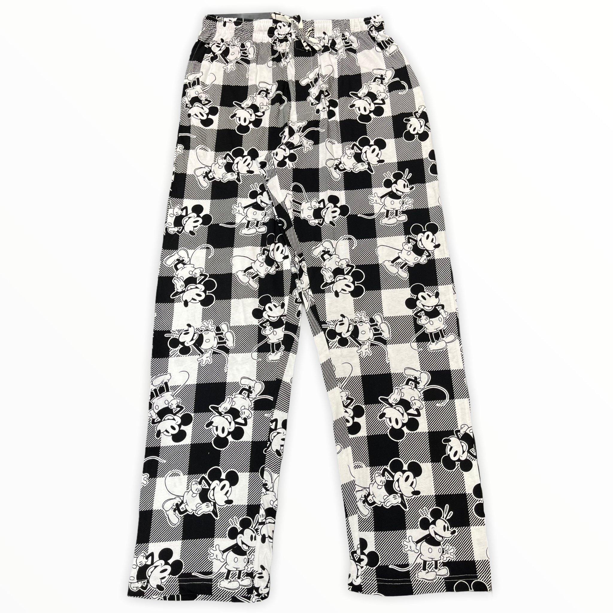 Disney Men's Checkered Mickey Mouse Pajama Pants