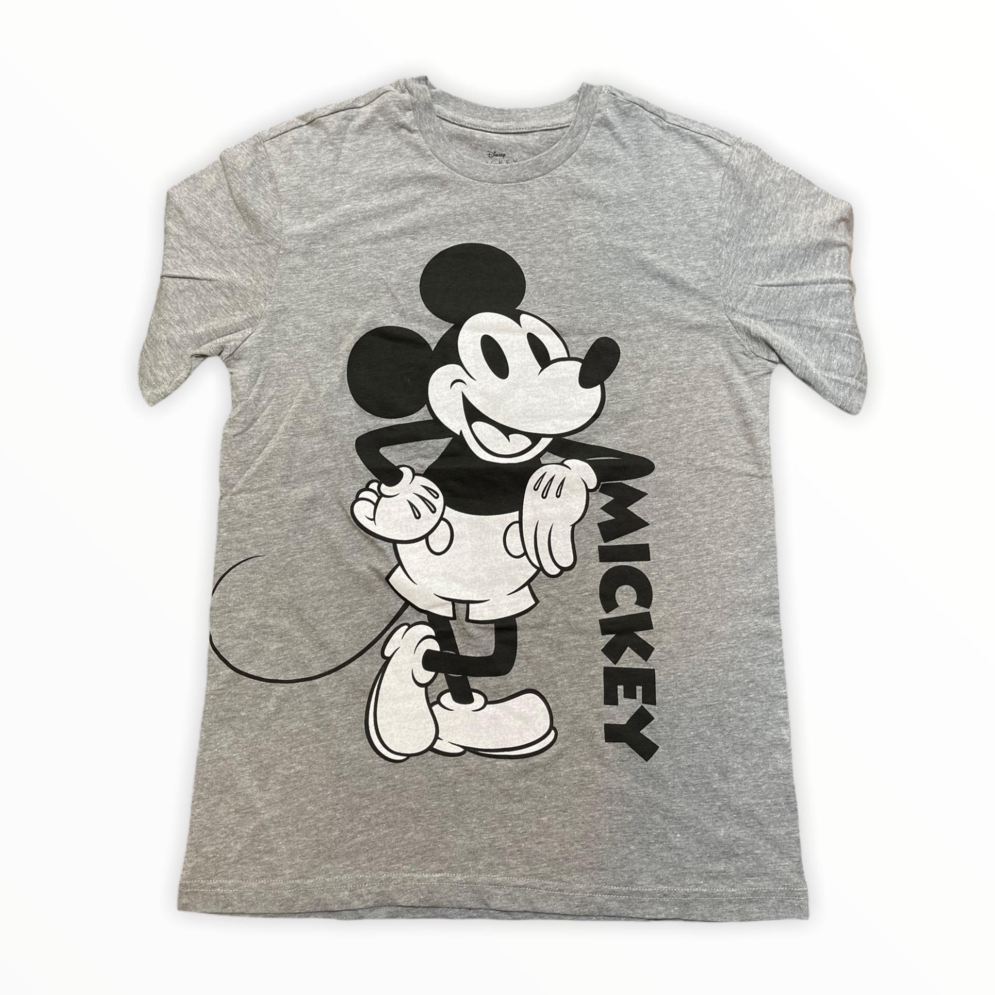 Disney Mens' Gray Mickey Mouse Standing T-Shirt