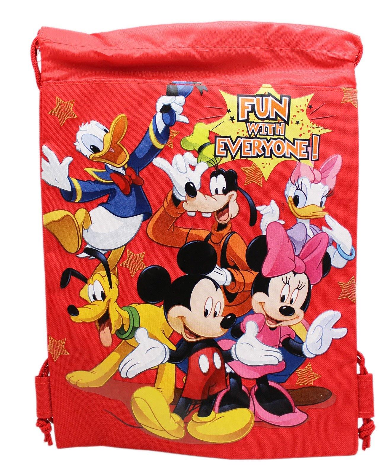 Disney Mickey and Friends Drawstring Backpack Tote Bag