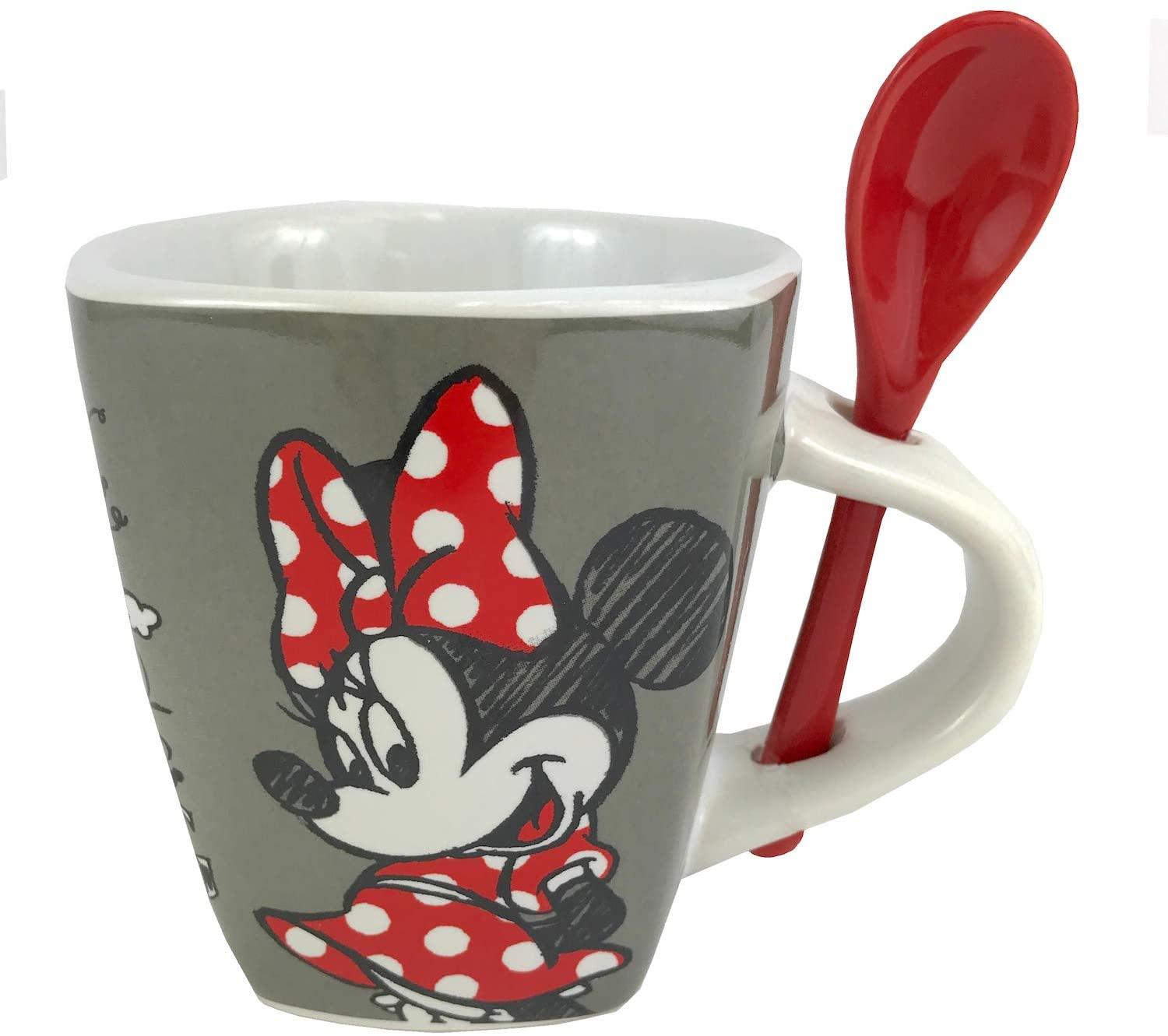 Disney Mickey and Minnie - Coffee Mug With Spoon 11 Ounce