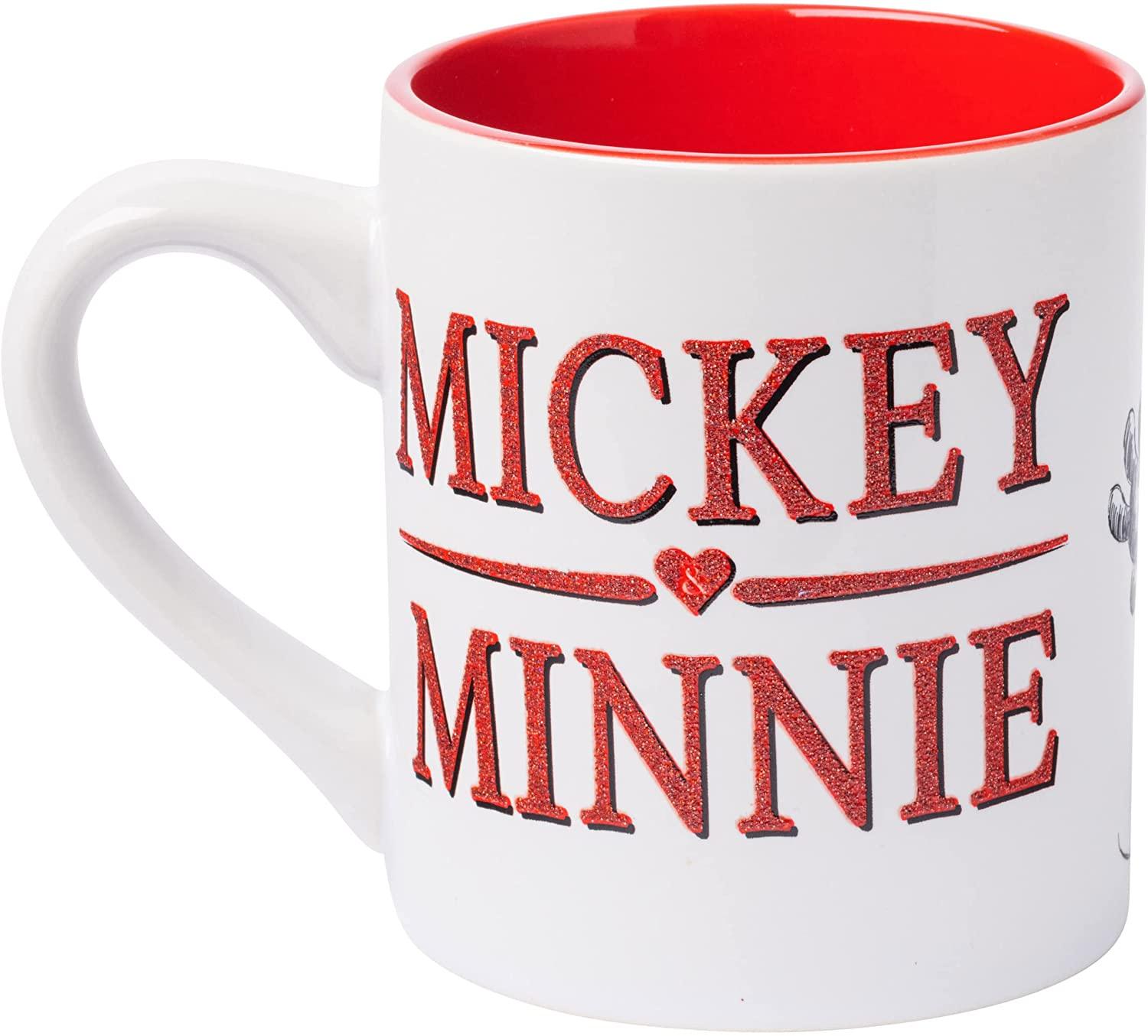 Silver Buffalo Disney Mickey Mouse Face Pattern Ceramic Mug, 14 Ounces