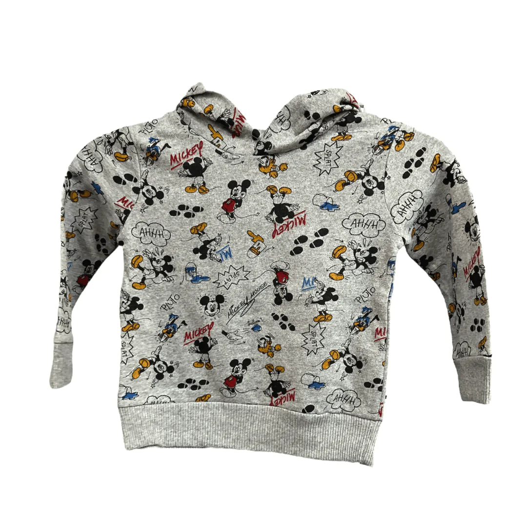 Disney Mickey and Pluto Baby Hooded Sweatshirt Light Grey