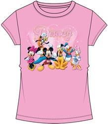 Disney Mickey and the Gang Posing Pink T-Shirt Little Girls Youth