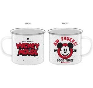 Disney Mickey Face Shucks Whoopee 21 oz Enamel Camper Mug