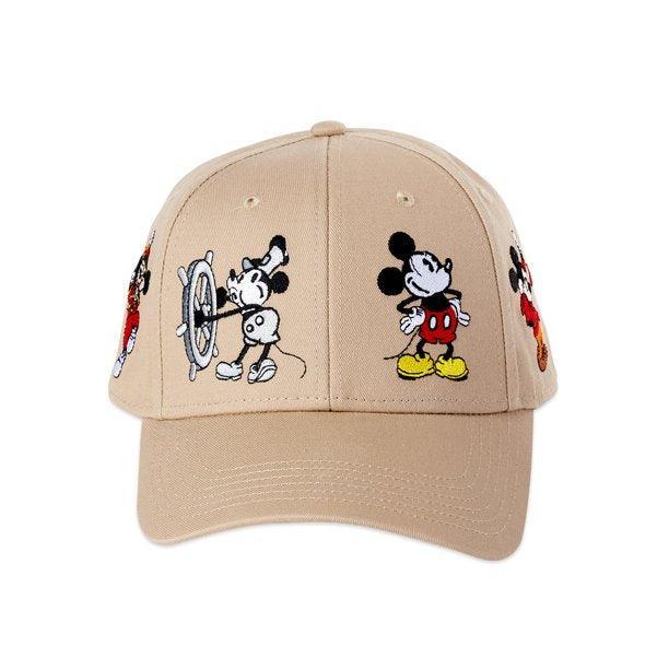 Disney Mickey Mouse Adult History Baseball Cap Khaki