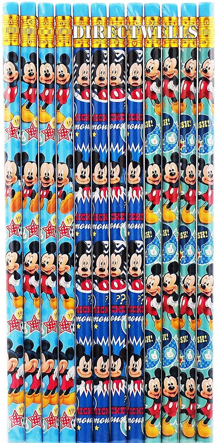 Disney Mickey Mouse Authentic Licensed 12 Wood Pencils Pack