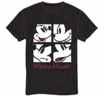 Disney Mickey Mouse Block Men's T-Shirt Black