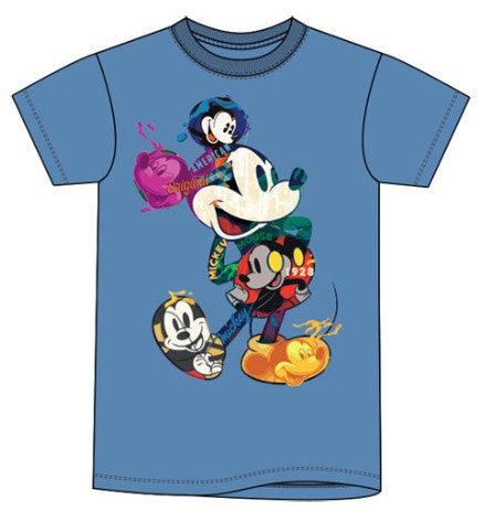 Disney Mickey Mouse Blue Tie Dye Portrait Tee
