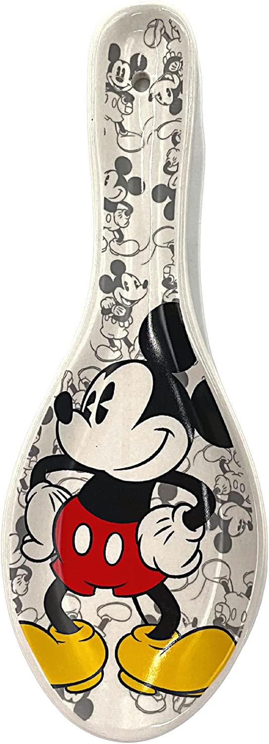 Disney Mickey Mouse Ceramic Spoon Rest Utensil Holder, White