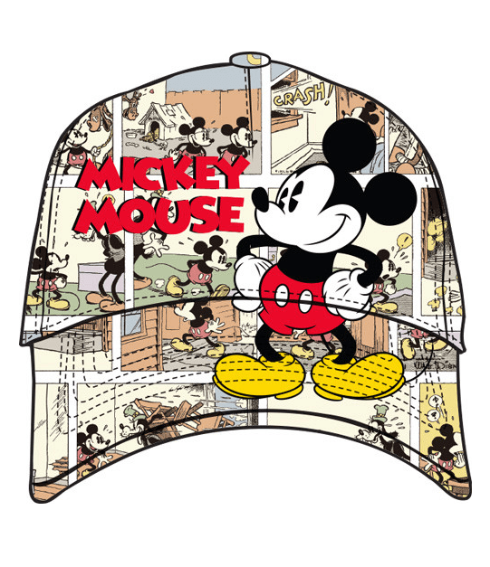 Disney Adult Hat Comic Print Mickey Men's Multicolor