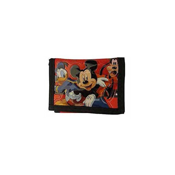 Disney Mickey Mouse Donald and Goofy Boys Money Wallet - Red Black