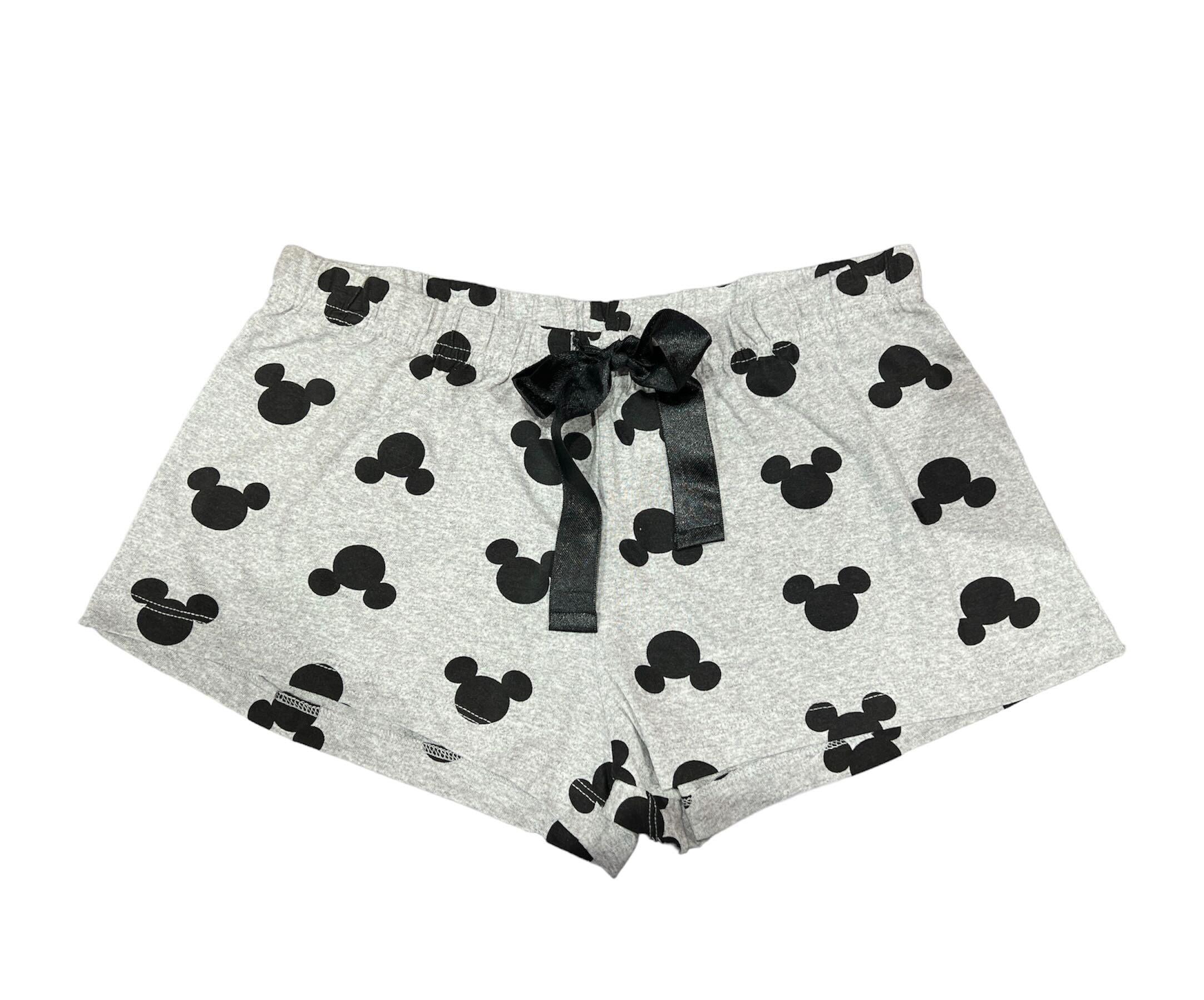 Disney Mickey Mouse Heads Gray Pajama Shorts