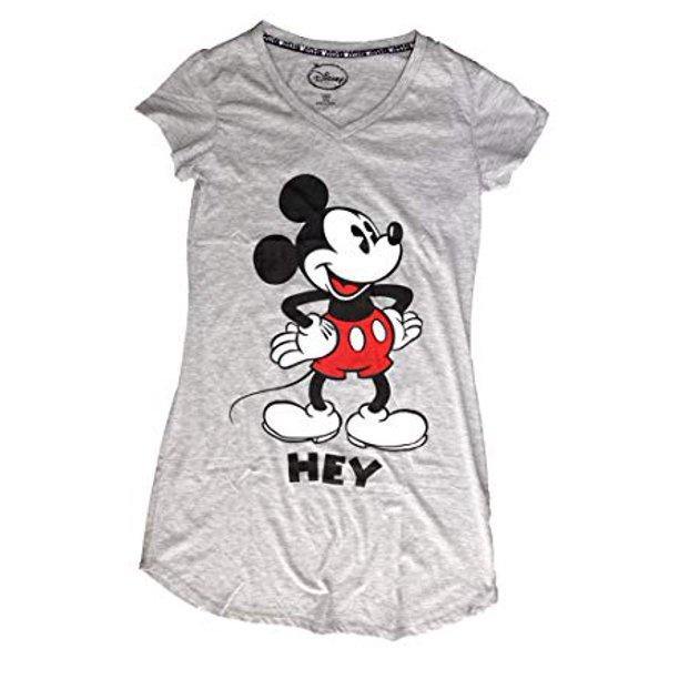 Disney Mickey Mouse 'Hey Mickey' Front & Back Print Tshirt - Gray