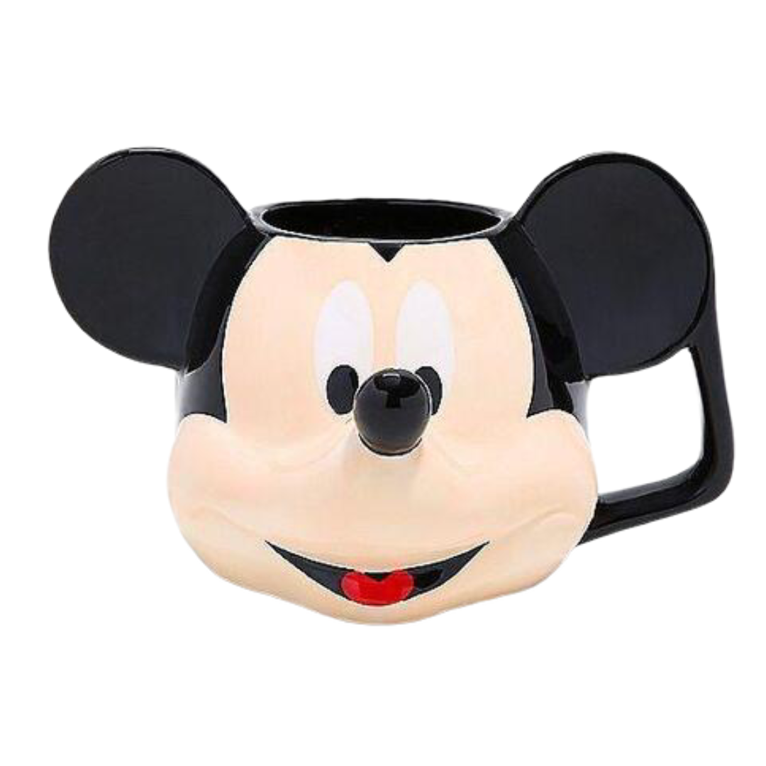 Disney Mickey Mouse Sculpted Figural Head Ceramic Mug 6 oz