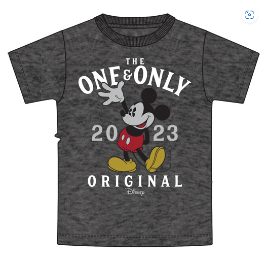 Disney Mickey One and Only 2023 Plus Tee Black Heather