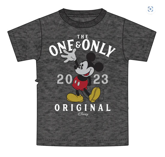 Disney Mickey The One and Only 2023 Unisex Tee Black Heather