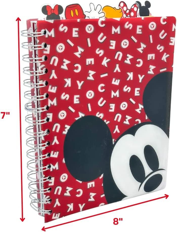 Disney Minnie and Mickey Mouse Spiral Bound Tab Journal