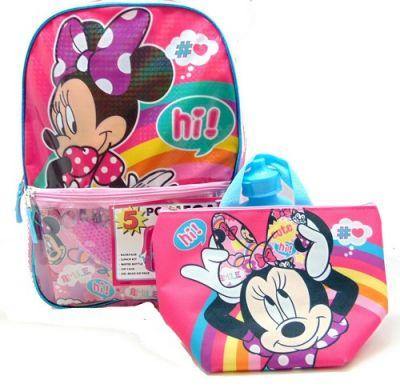 Disney Minnie Mouse 16" Backpack 5pc Set