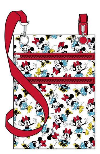 Disney Minnie Mouse All Over Passport Bag, White