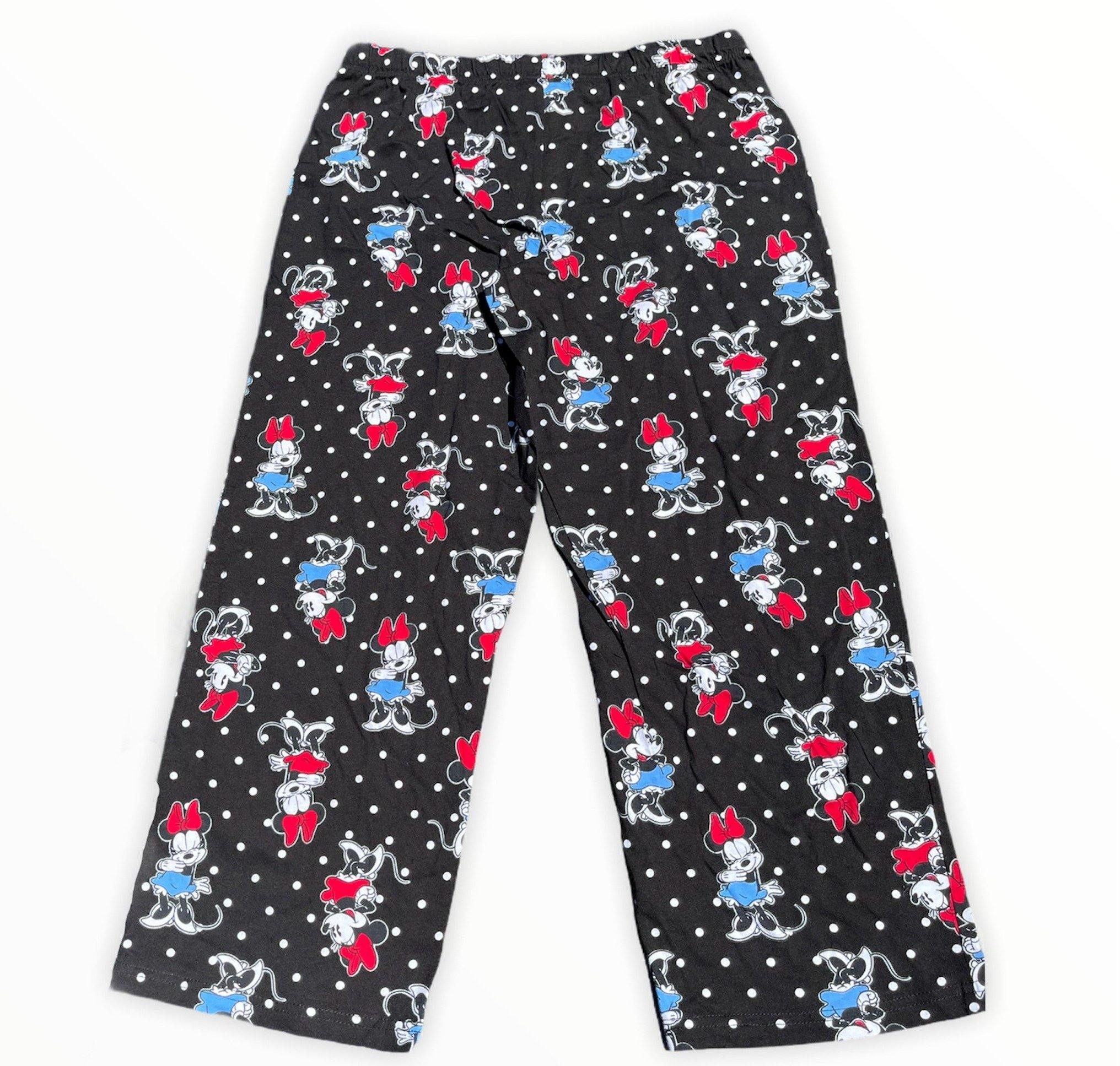 Disney Minnie Mouse & Polka Dot Print Pants Black