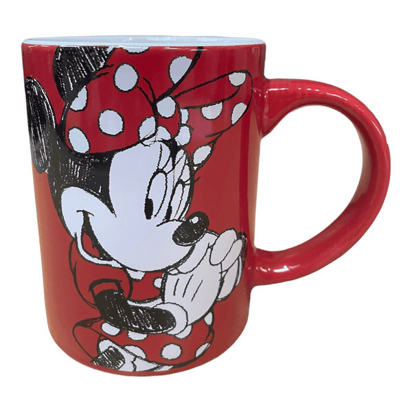Disney Mickey Funnies Cartoon 11oz Mug W/Spoon Red