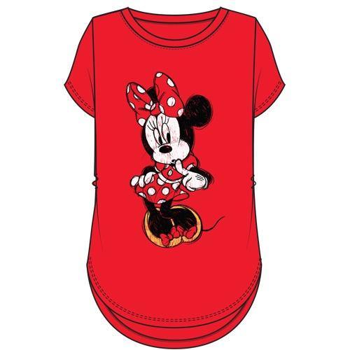 Disney Minnie Mouse Flirty Women's (Juniors) Red T-Shirt