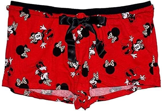 Disney Minnie Mouse Red Juniors' Pajama Boxer Shorts