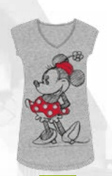 Disney Minnie Mouse Sketch Grey Dorm Shirt