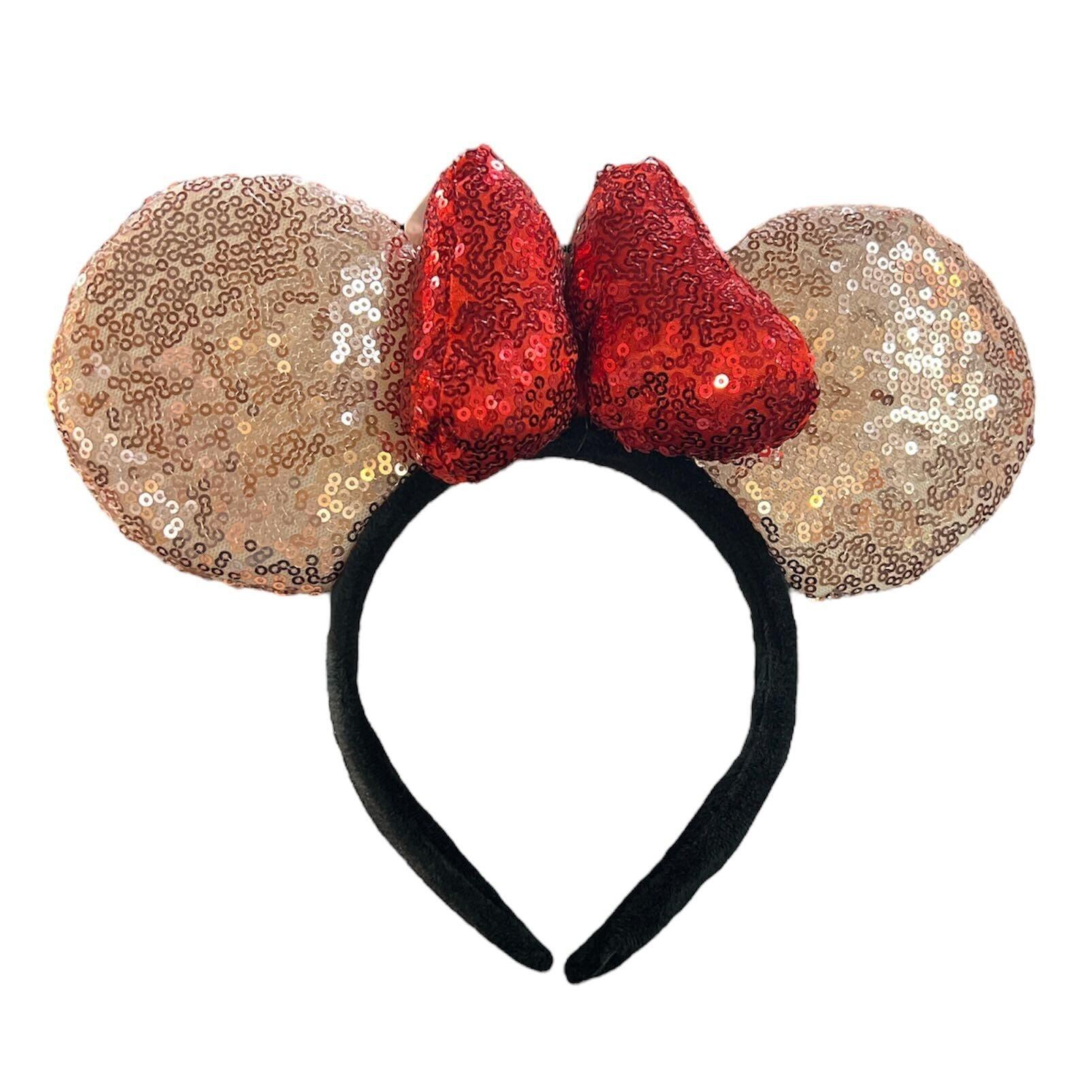 Disney Minnie Sequin Ears Headband Rose Gold