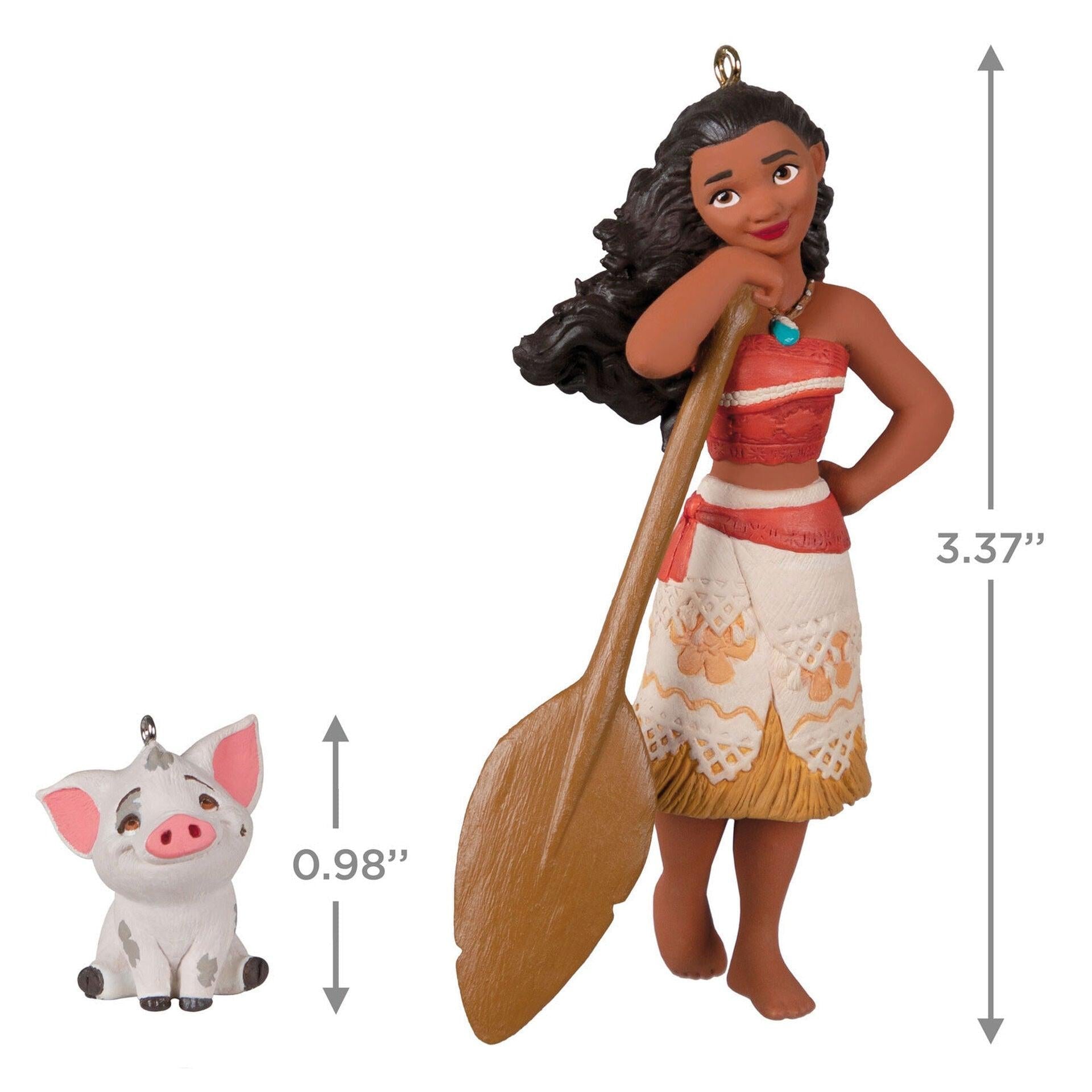 Disney Moana and Pua Ornaments, Set of 2