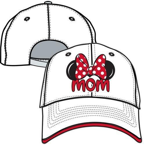 Disney Mom Fan Adult Minnie Mouse Baseball Hat, White