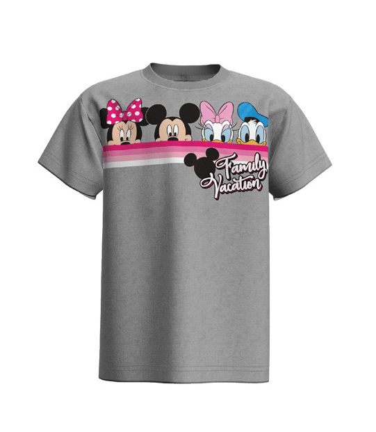 Disney Plus Size T-Shirt Vacation Pals Pink and Gray
