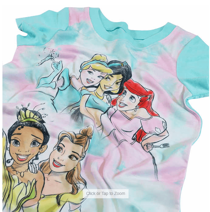 Disney Princess Kids Nightgown Tie Dye