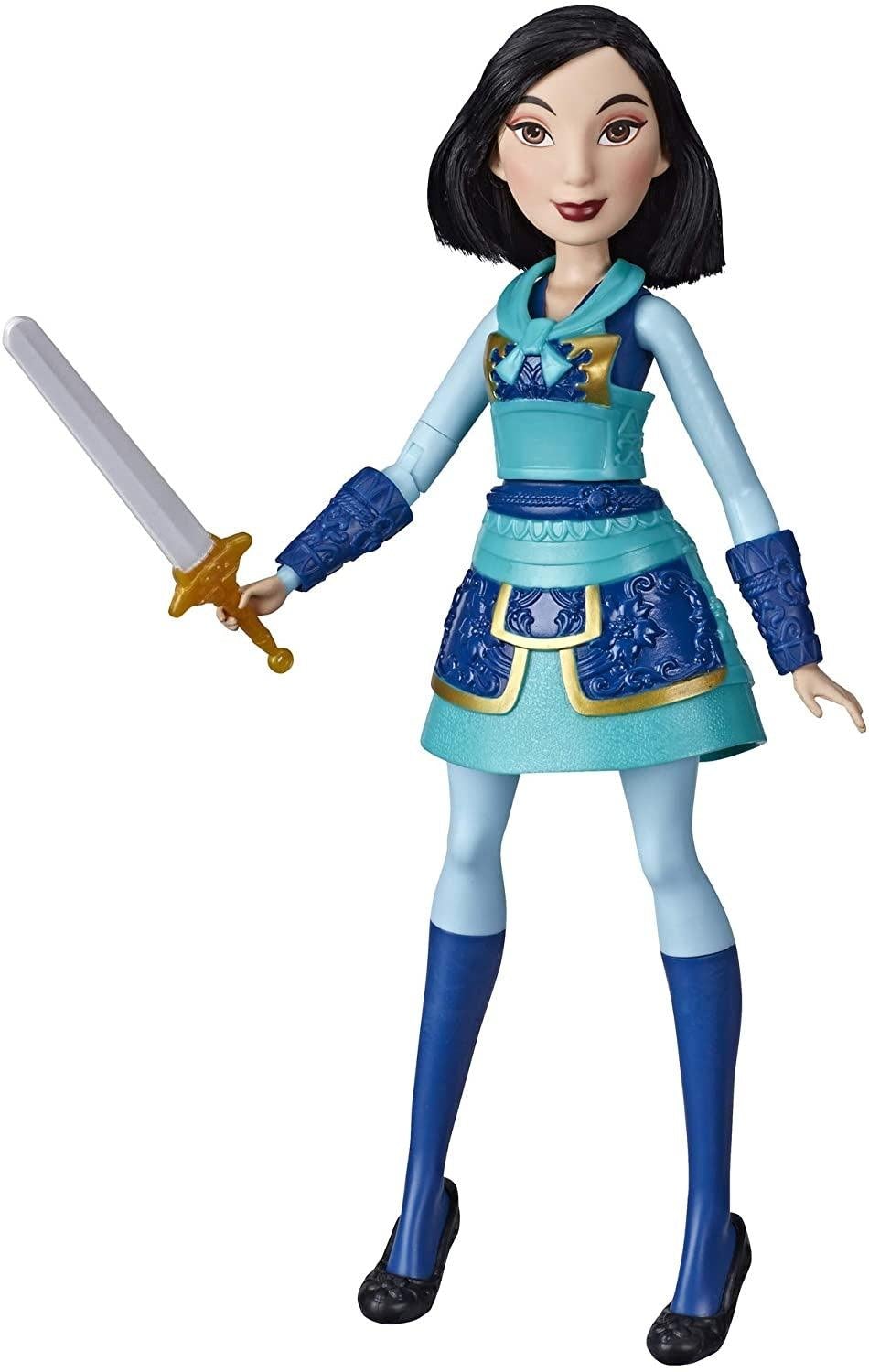 Disney Princess Warrior Mulan Doll with Sword-Swinging Action