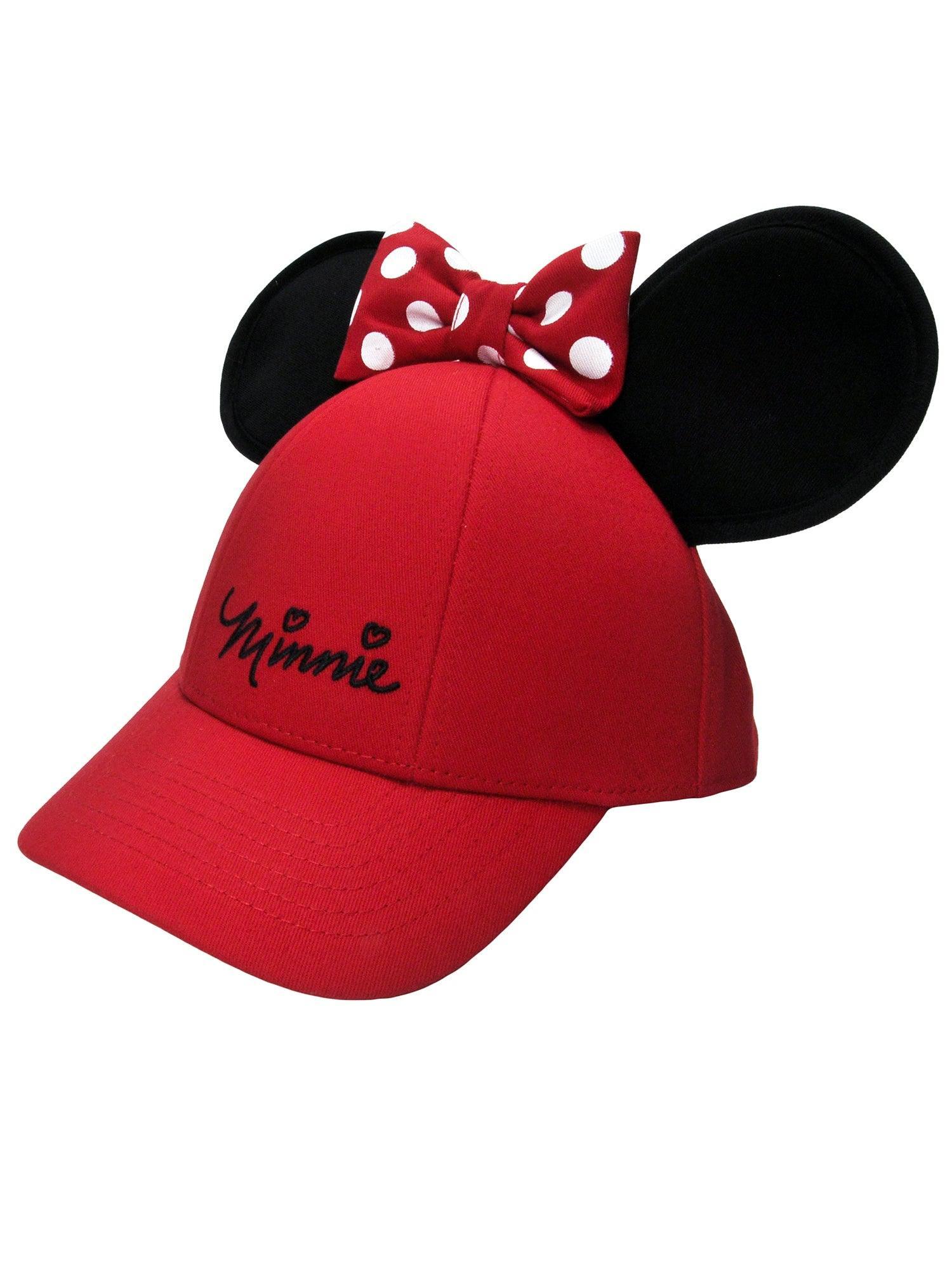 Disney Sassy Bow Adult Ladies Ear Red Baseball Hat