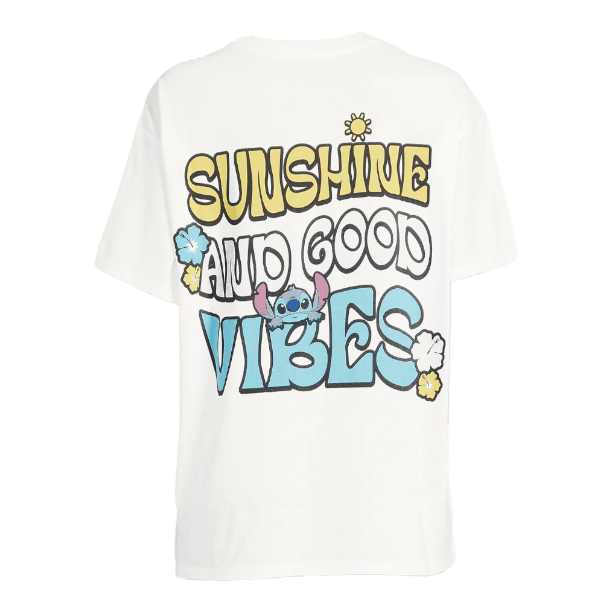 Disney Stitch Sunshine And Good Vibes Junior T Shirt