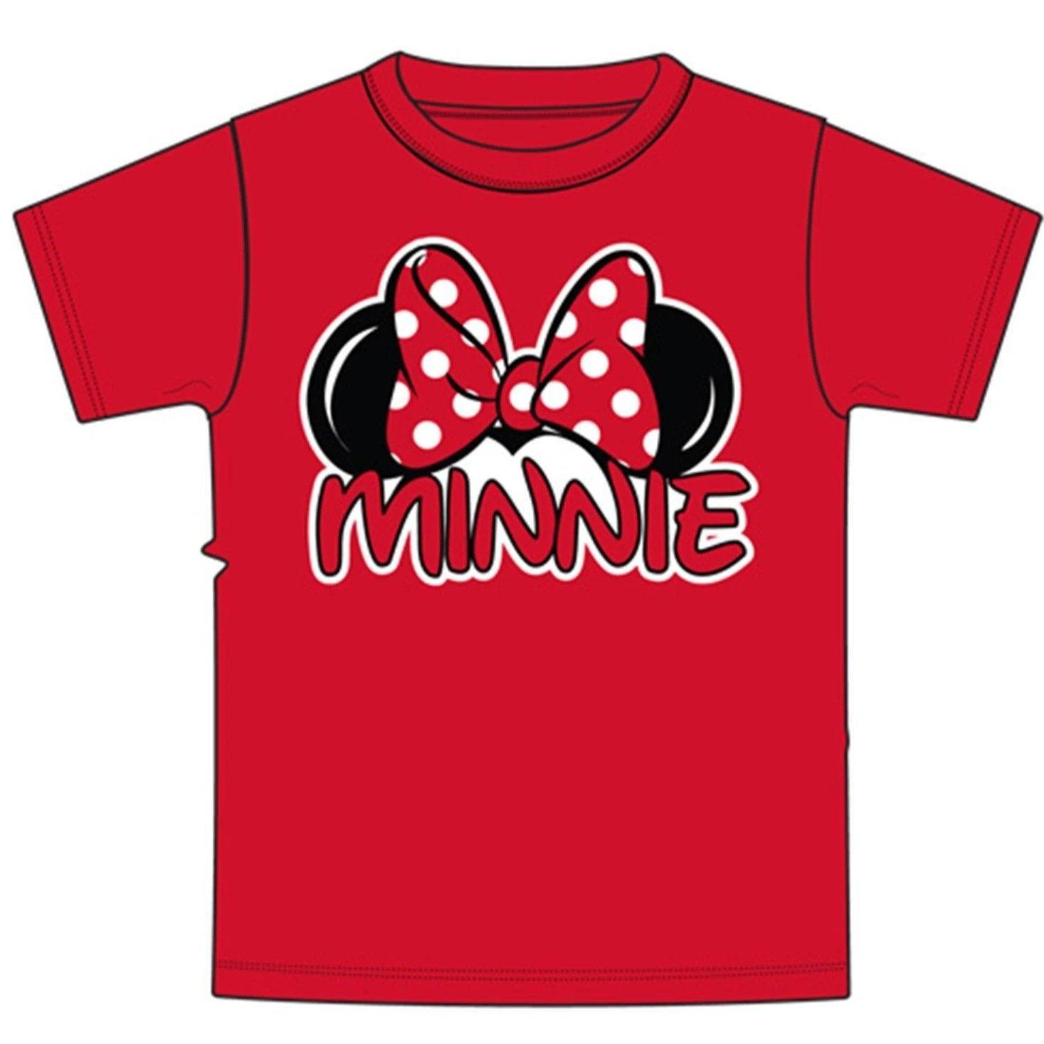 Disney Toddler Girls Minnie Mouse Family Tee, Red