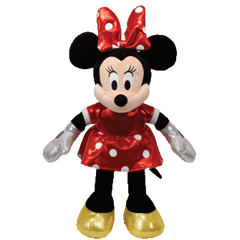 DISNEY TY MINNIE MOUSE SPARKLE RED MED