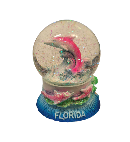 Florida Dolphin Polyresin Snow Globe