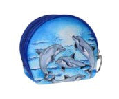 Dolphins 3.5"x4" Vinyl Purse