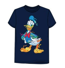 Adult Donald Icon Collage Navy Shirt