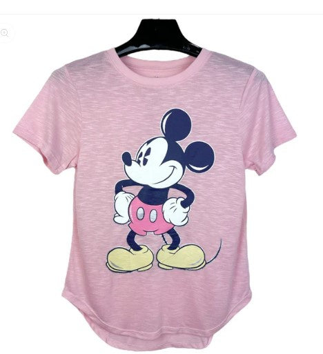 Mickey Mouse Standing Women's Pink High-Low Top