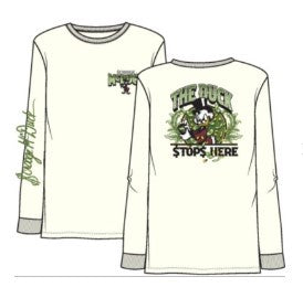 Adult Duck Stops Here Ivory Long Sleeve Shirt