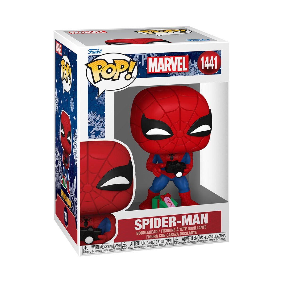 Marvel Holiday Spiderman with Open Gift Funko Pop! Vinyl Figure