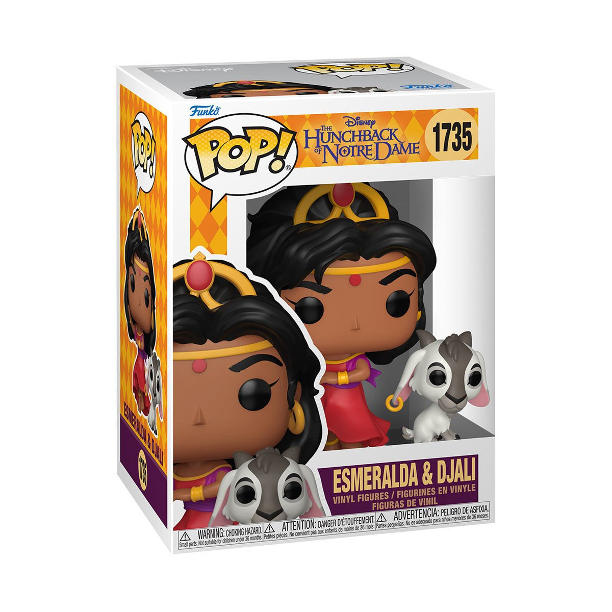 The Hunchback of Notre Dame Esmeralda and Djali Funko Pop/ and Buddy