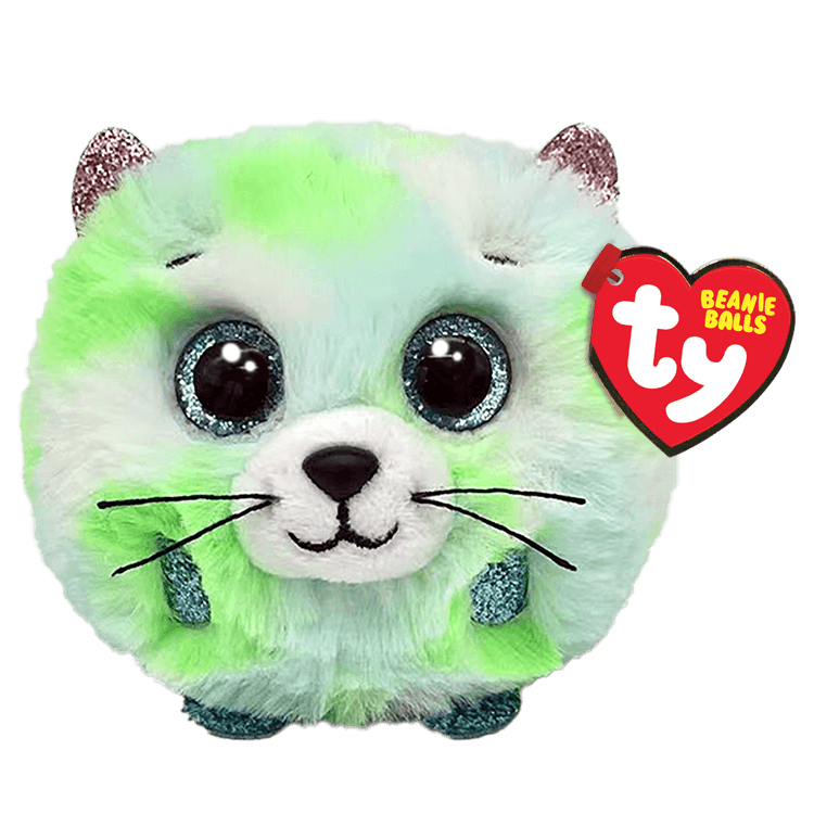 Evie Green Cat Ty Puffies Collection