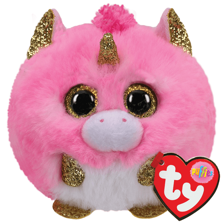 Fantasia Pink Unicorn Ty Puffies Collection