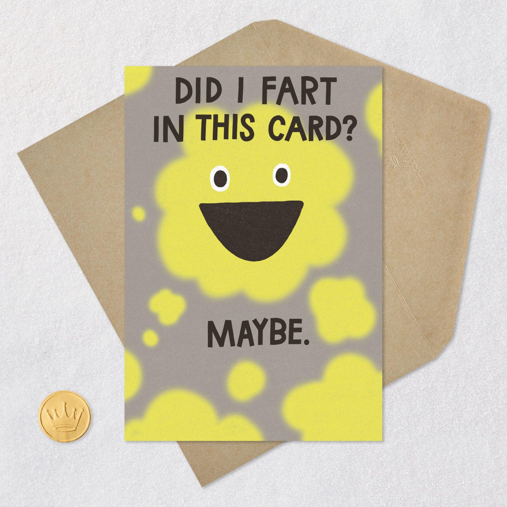 Fart in a Card Funny Birthday Card