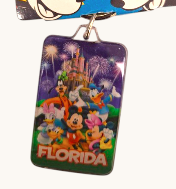 Florida Castle Mickey & Gang Rectangle Lucite Bag Clip
